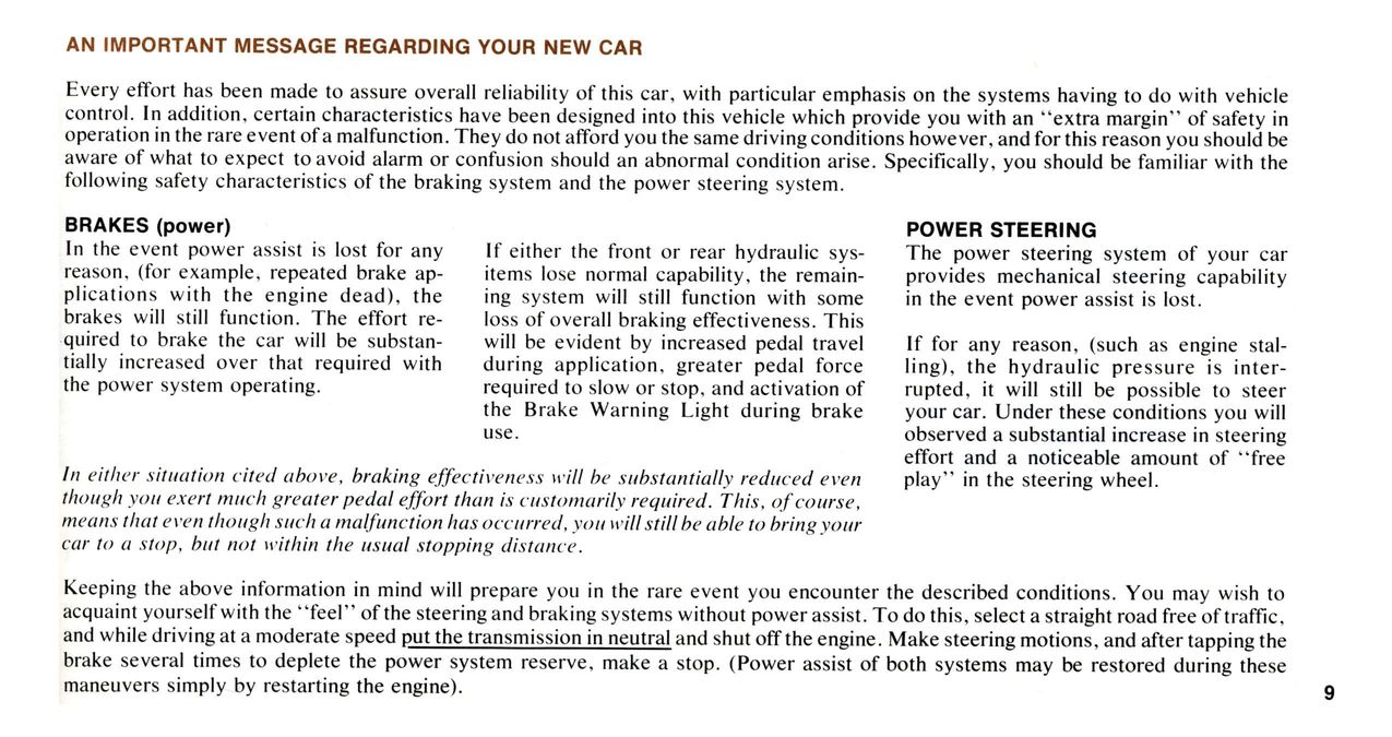 1976 Chrysler Owners Manual Page 9